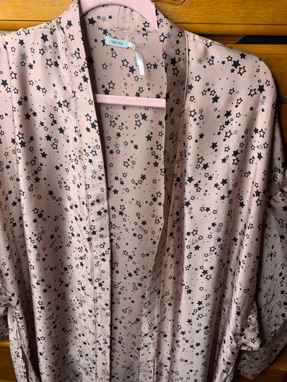 Urban Outfitters Kimchi Blue Bush Pink star print open kimono - Picture 5 of 14